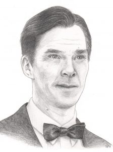 Portrait Benedict Cumberbatch crayon Sherlock