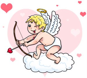 bande dessinée personnage mignon cupidon saint valentin coeur amour love