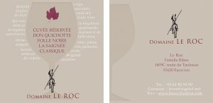 flyer promotionnel vin élégant élégance chic oenologie domaine le roc