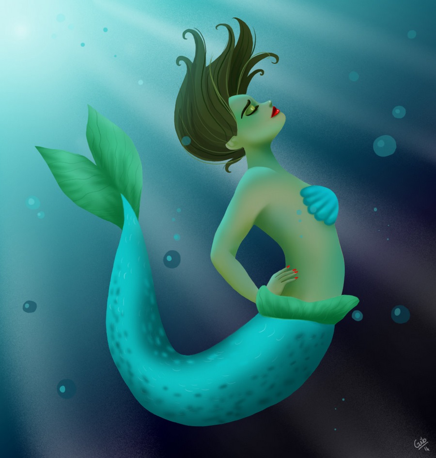 mermaid sirène mermay illustration digital