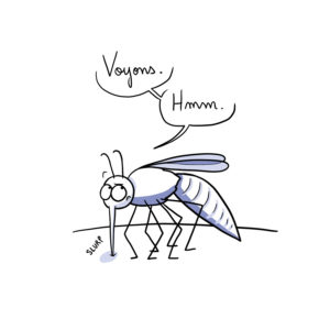 Le mauvais spot - bande dessinée BD humour moustiques piqures