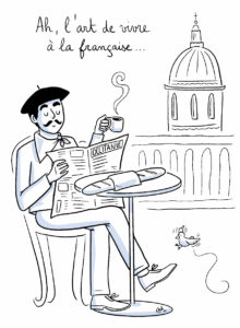 Illustration cliché français baguette bd humour toulouse