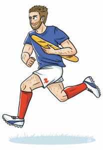 Illustrations humour pour la coupe du monde de rugby en France 2023 par Marie Roumégoux | Gib