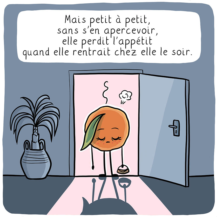 BD La petite mandarine, bande dessinée sur le burn out par marie Roumégoux | Gib (illustratrice à Toulouse)