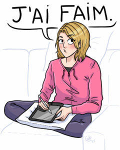 Illustratrice Toulouse Marie Roumégoux Gib - Gib dessinant sur l'iPad